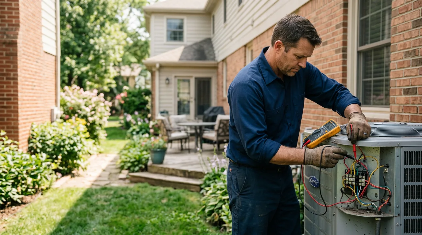 HVAC technician working near Aurora, WV